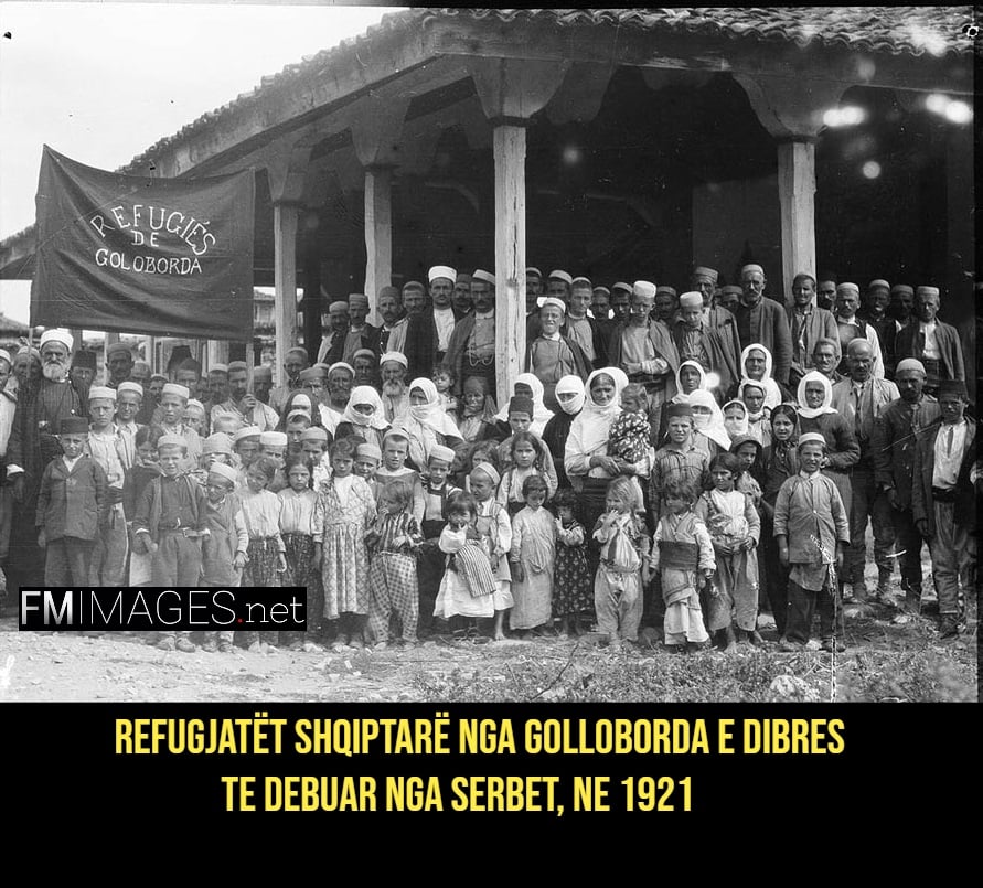 Albanian refugees from Golloborda in Dibër in 1921.