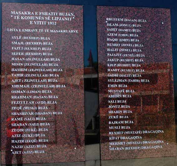Massacre of Albanians in Bujan of Lipjan in 1912 carried out by Serb forces