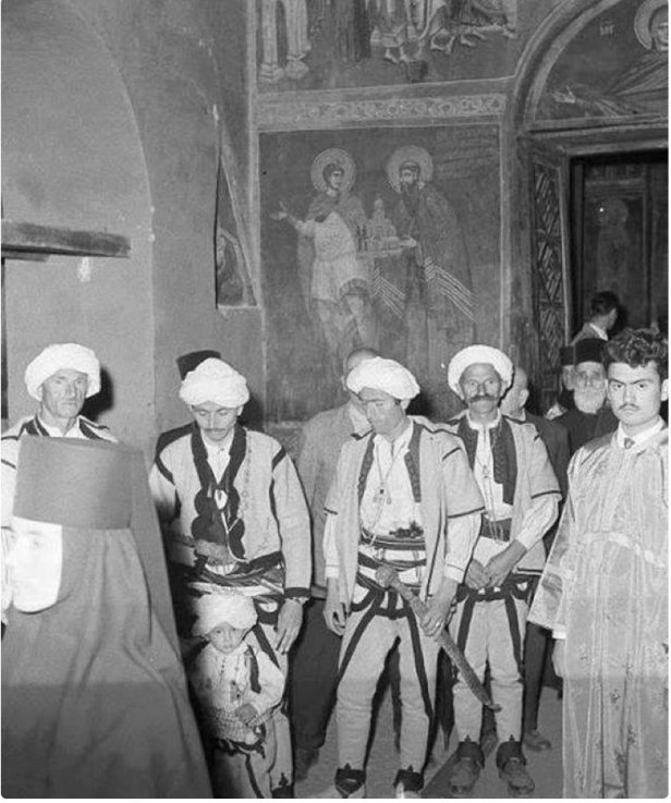 Rugova Albanians in the Decani Monastery, 1960s.