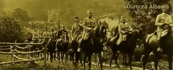 Screenshot from the movie "Masakër mbi Dumre", an Albanian film about the Serbian armys massacre in 1913.