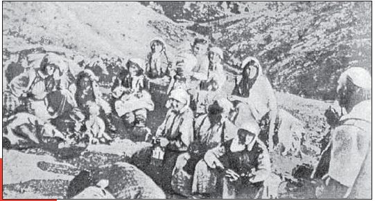 Albanian refugees displaced from their own lands, 1877-1878