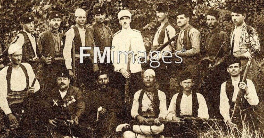 Albanians and Serbs armed sometime in 1912.