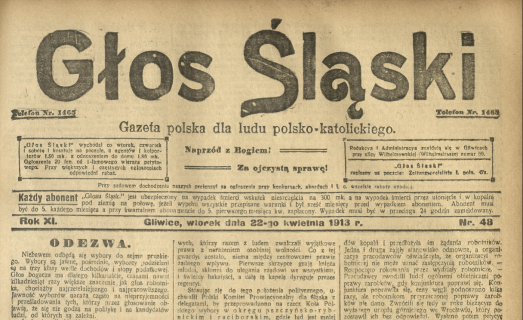 Polish newspaper “Głos Śląski” in 1913: Serbian atrocities in Ferizaj where Serb soldiers killed 60 Albanians.
