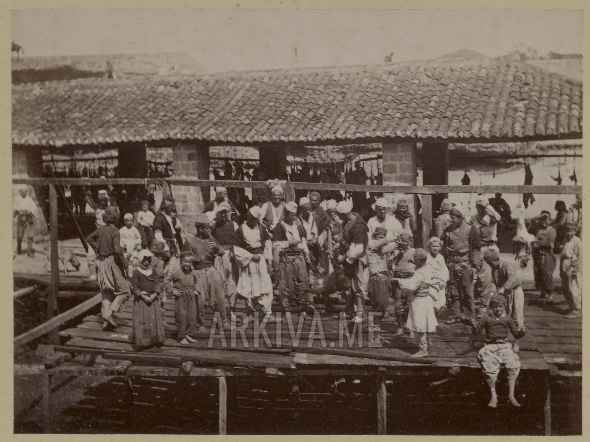 Albanians at the Meat Bazar in Podgorica, 1891.