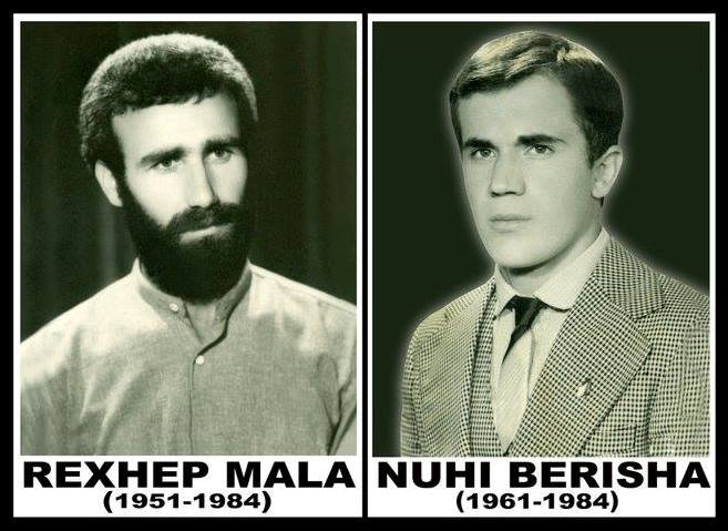 Albanian heroes Rexhep Mala (1951-1984) and Nuhi Berisha&nbsp;(1961-1984)