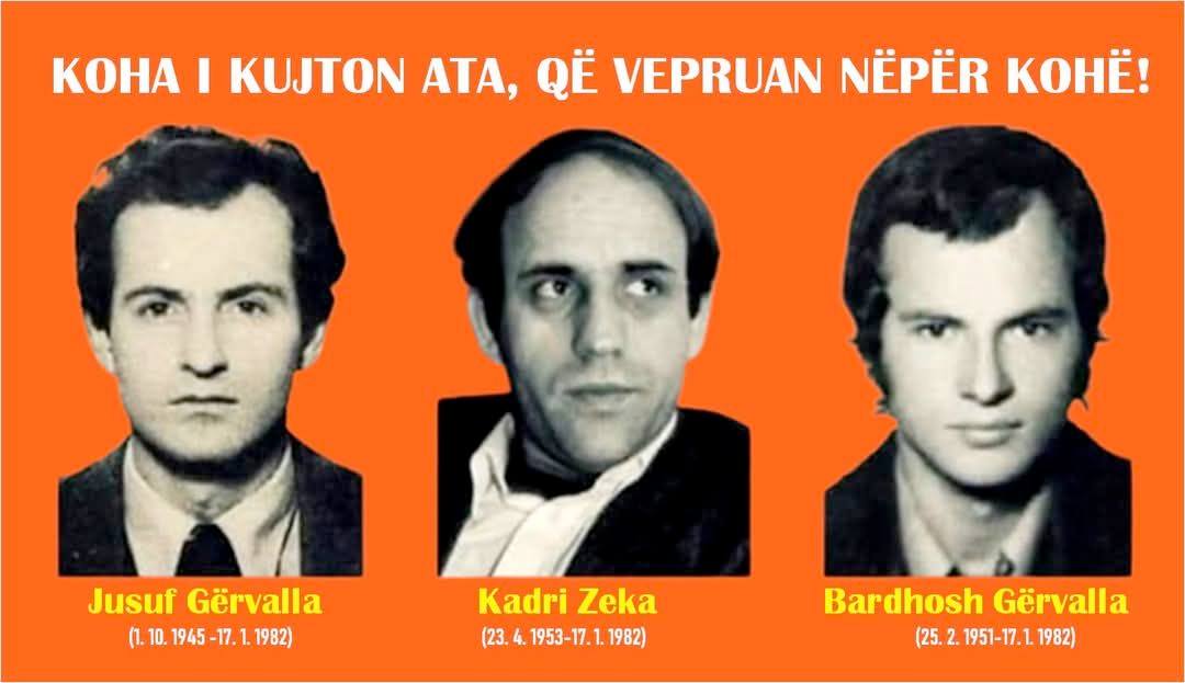The murder of Jusuf Gërvalla, Kadri Zeka and Bardhosh Gërvalla