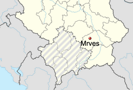 The once Albanian village of Merrvesh (Mrveš) near Leskovac in&nbsp;1880