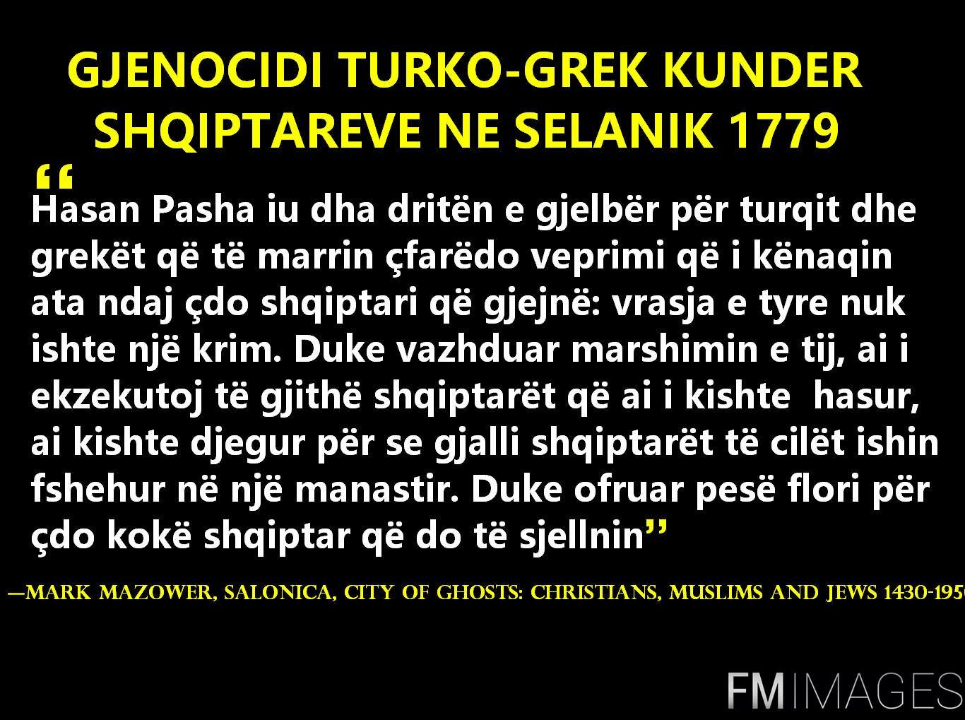 Turko-Greek atrocities against Albanians of Thessaloniki in 1779