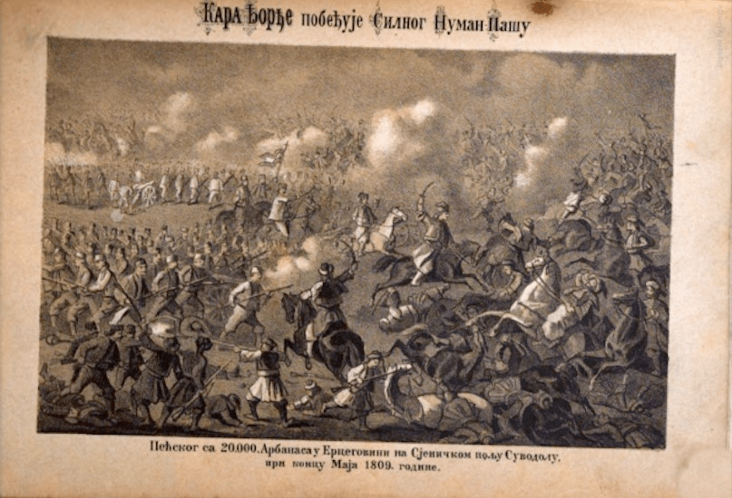 When Karagjorgje fought with 20,000 Albanians in the Battle of Suvodol in&nbsp;1809