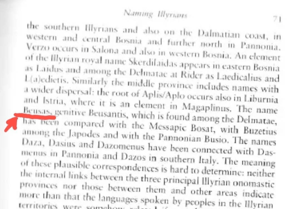 Origin of the village name “Besa”