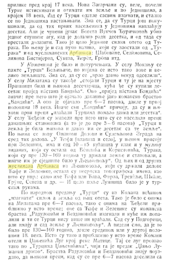 Albanians of Lješkopolje, Kafa, Zelenika, Luzhnica, Ćafa, Šišëk and Jednose in the 18th&nbsp;century