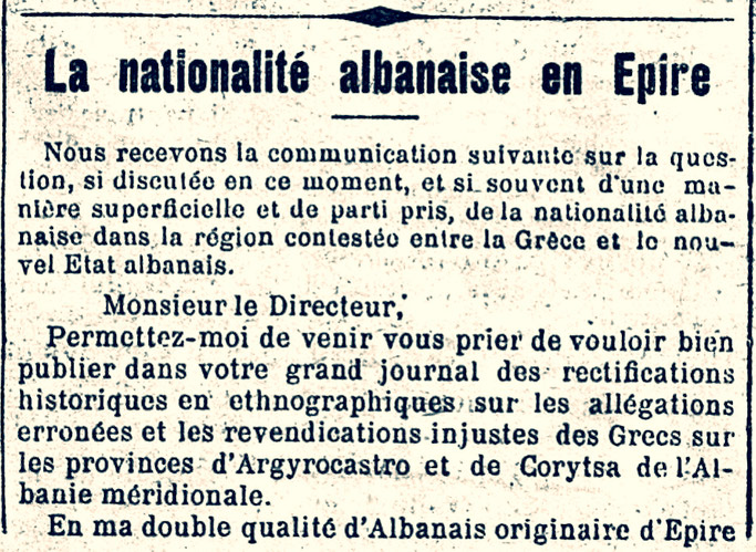 Albanians in French newspapers in&nbsp;1912-193
