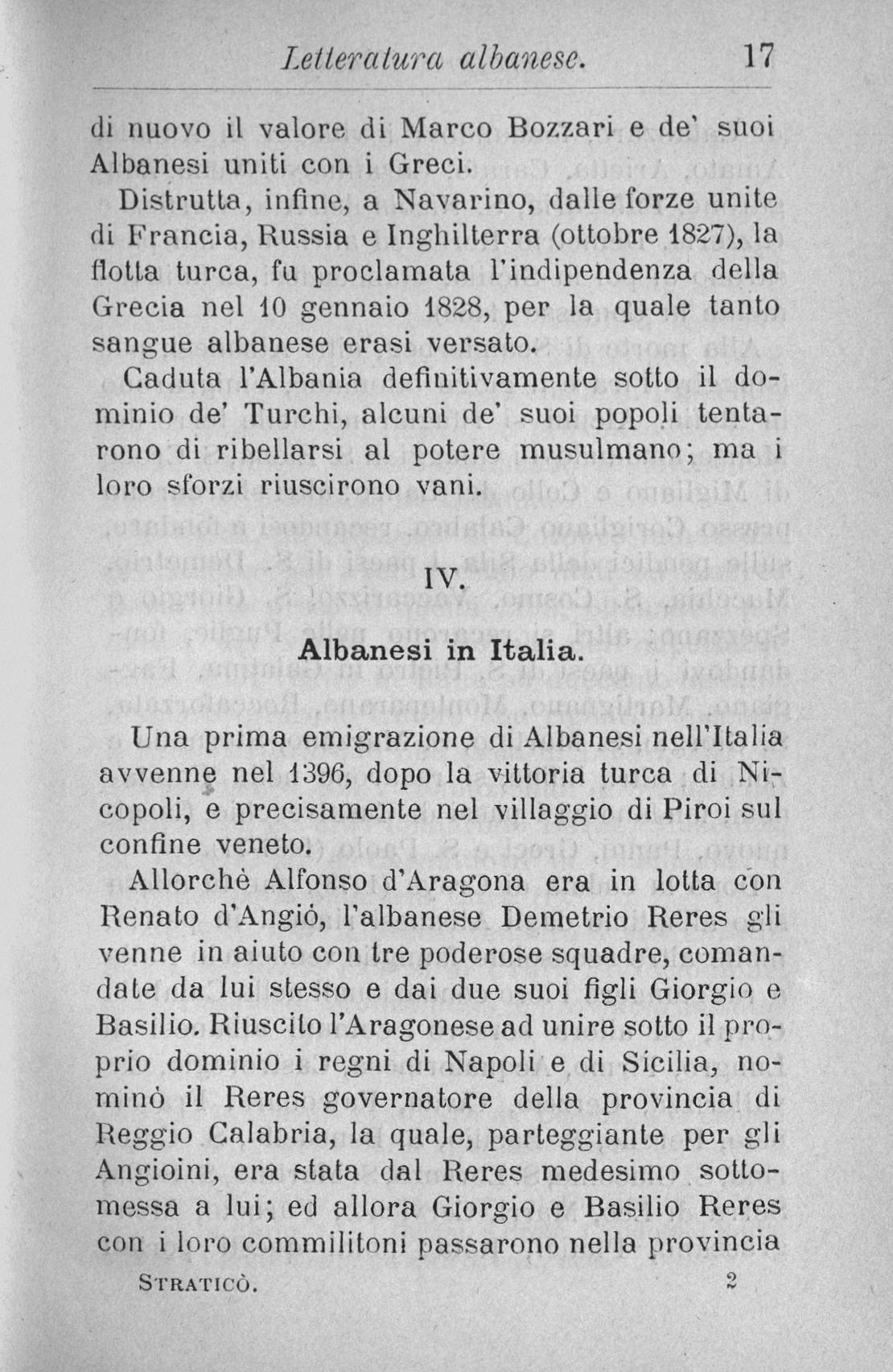 Letteratura albanese: When Marko Boçari (Marko Bozzari) united with his Albanians