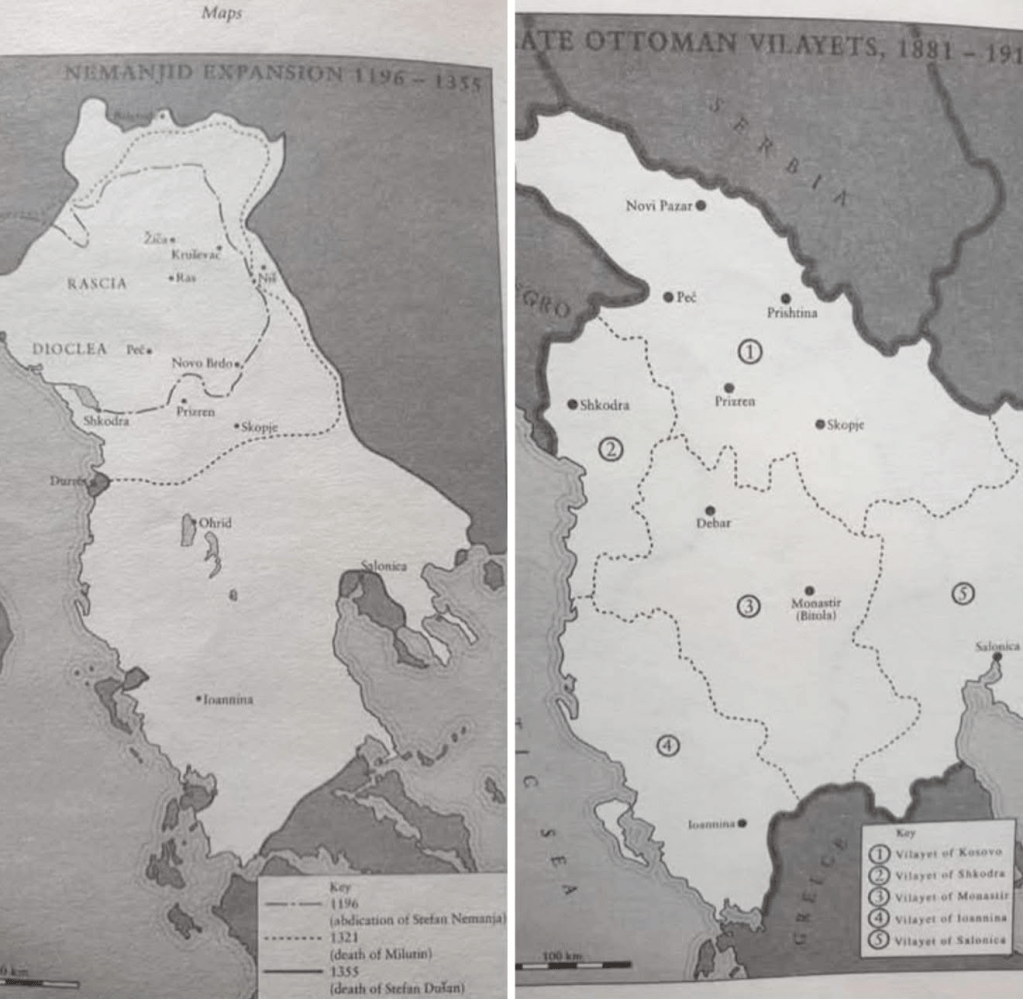 Albanian Vilayets (1881-1912) and Nemanjics invasion of Albania&nbsp;(1196-1355)