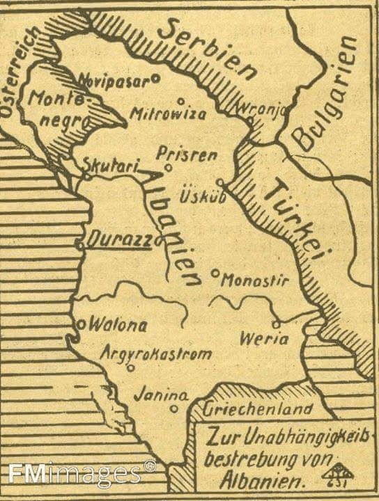 Ethnic Albania is 73,988 KM² and Albania lost 45,240 KM² to Balkan imperialism