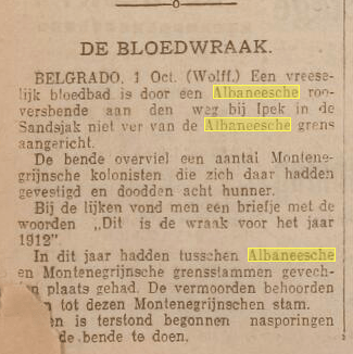 The Albanian “Blood Revenge” on Montenegrin colonists in&nbsp;1929