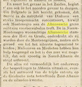 Serbian and Montenegrin hostilities against Northern Albania in 1914