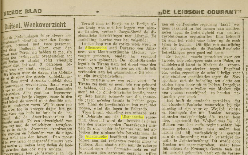 When Albanian authorities captured a Montenegrin spy in Durrës in 1927