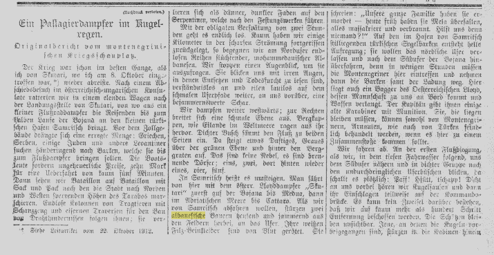 Montenegrin atrocities against Albanians of Buna, Millë and Samrish in&nbsp;1912