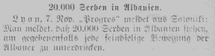 In 1915 there were still 20,000 Serb soldiers in Albania who never left