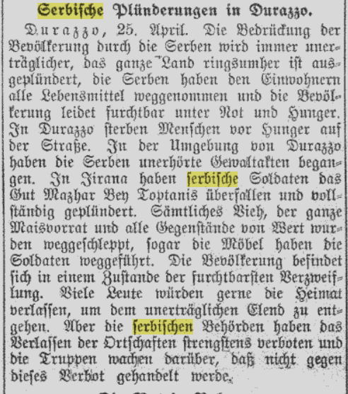 Serb soldiers looting and plundering in Durrës in&nbsp;1913