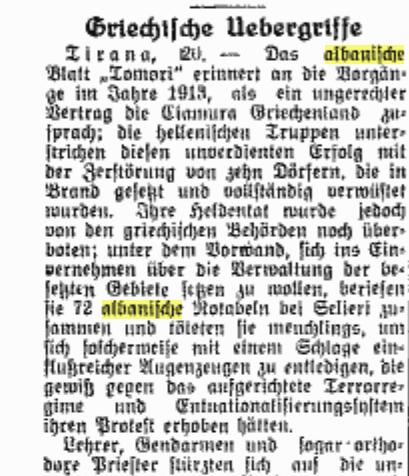 The Greek massacre of 72 Albanian notables of Chamëria in 1913