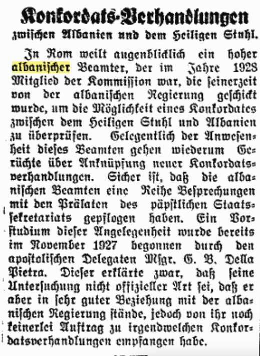 The Concordat between Albania and the Holy See of&nbsp;1928