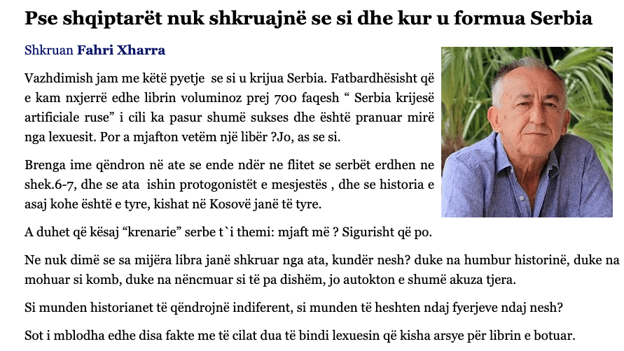 Fahri Xharra: Nikola Vasojevic (1804-1844) tried to create a Catholic principality of the Vasojevic after Serbia was created in&nbsp;1830.