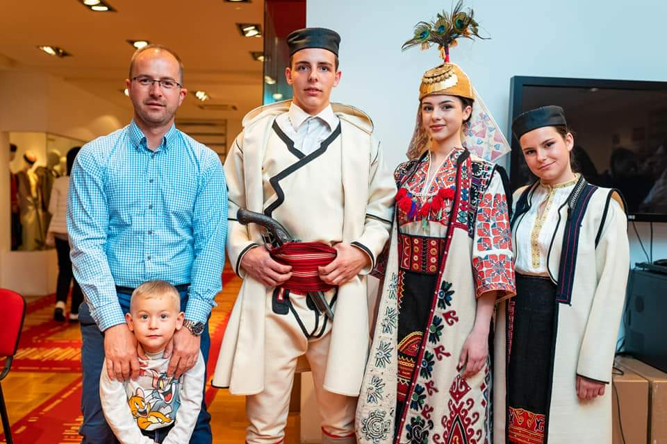 A Vasojevic tribal family wearing the Albanian “tirqe”, a Malesori wool&nbsp;costume.