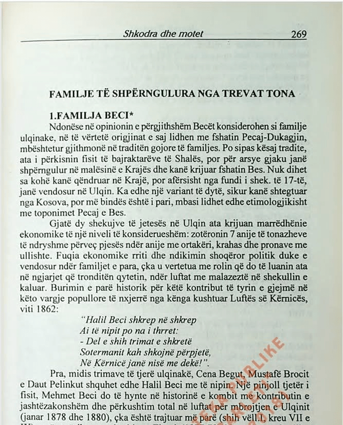 The Albanian tribe of Beci from&nbsp;Krajë