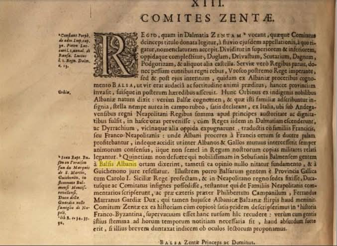 Publication from 1680 states the Ballshaj were Albanians