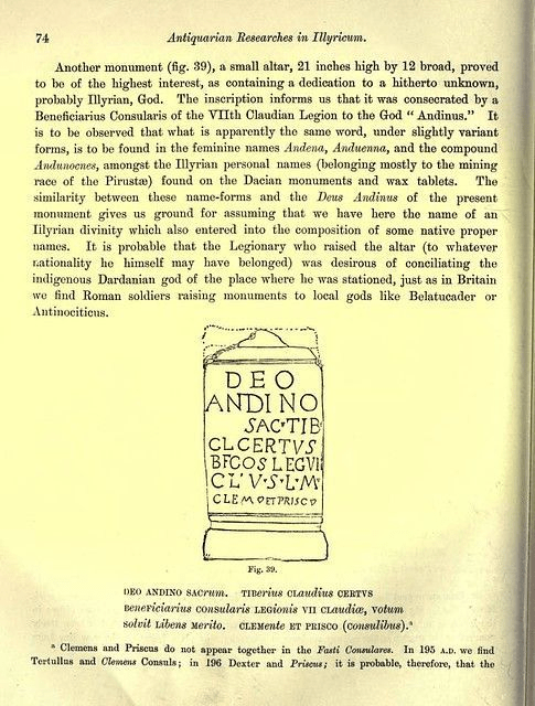 Antiquarian Research in Illyricum: Illyrian scripts and the Illyrian God&nbsp;Andinus
