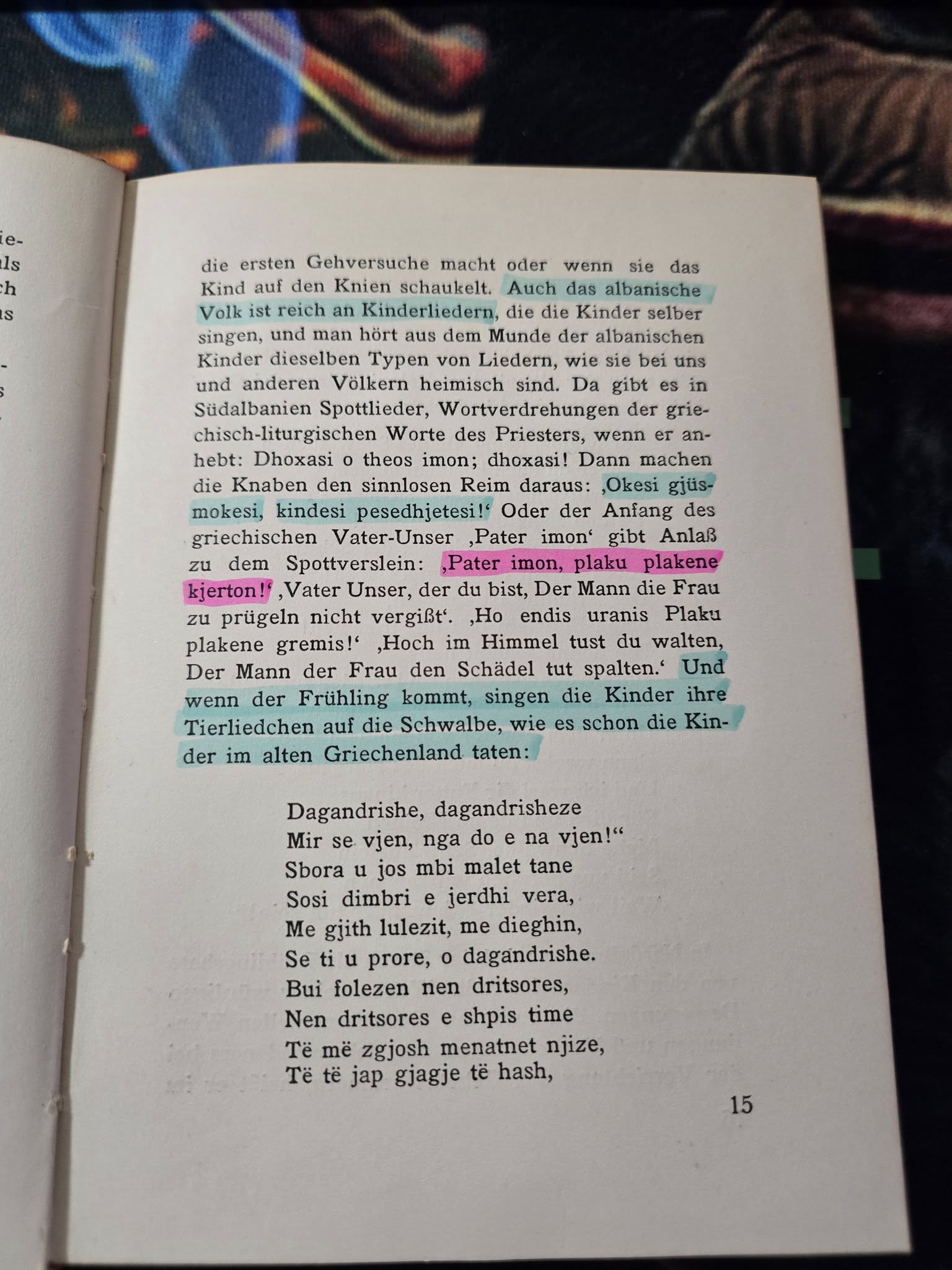 Albanian Childrens Songs in 1922