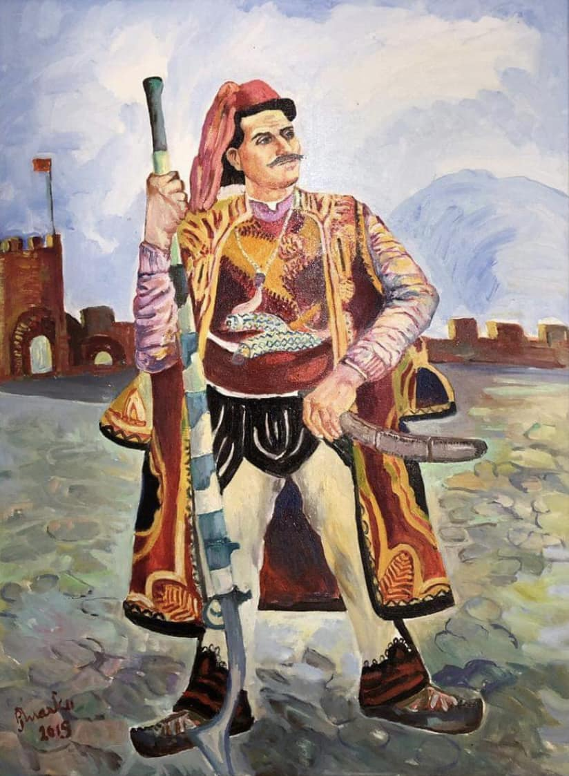 Albanian hero Preng Markola from Mirdita (1830-1862)