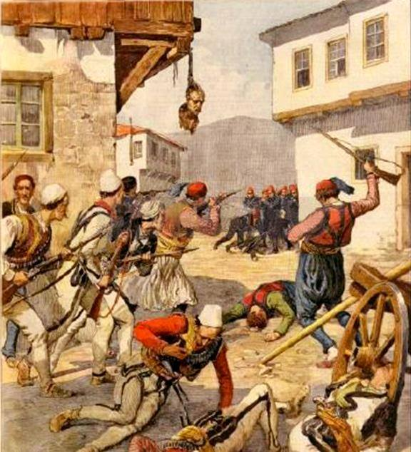 Photos and illustrations of Albanians resisting, being oppressed and enslaved by the Turks and Serbs&nbsp;(1903-1912)