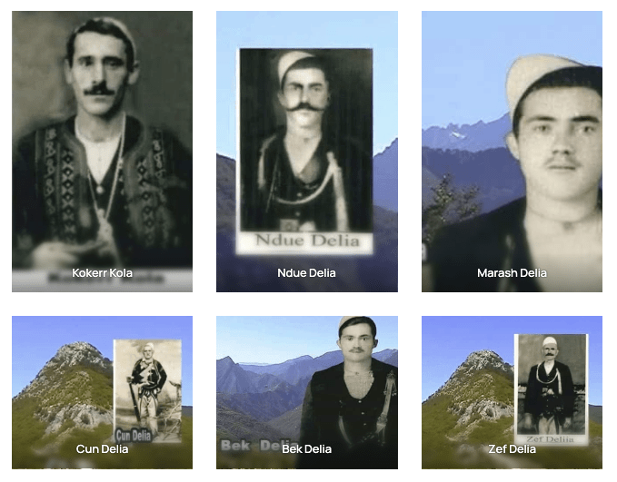 Photos of the Albanians of the families of Delia, Marashi and&nbsp;Kola