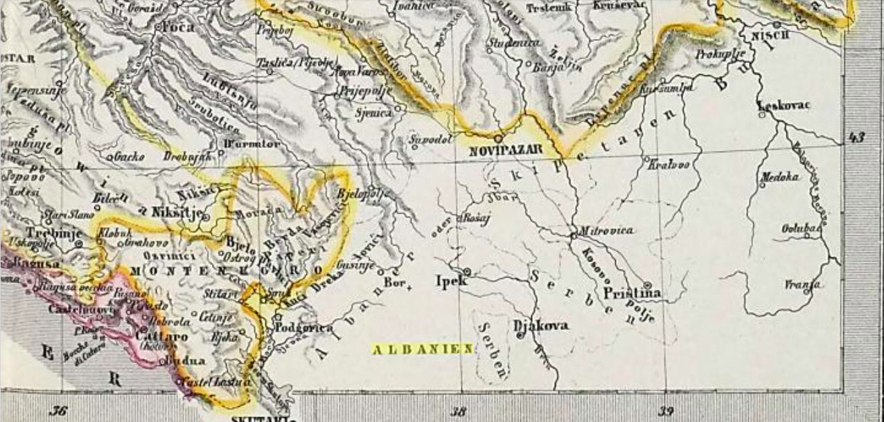 When the inhabitants of Orahovo, Duje, Kuci, Koci, Medun and Fundina in Montenegro spoke Albanian in the 1850s