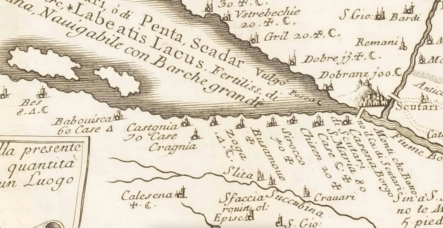 A report of Albanian villages and churches of Krajë and Tivari in 1694