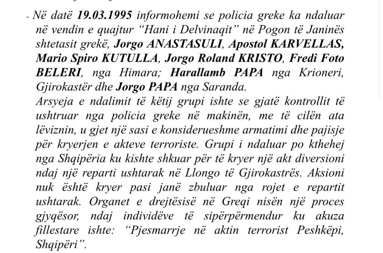Marin Mema investigates the Greek terrorist attack in Peshkëpi of Albania in 1994