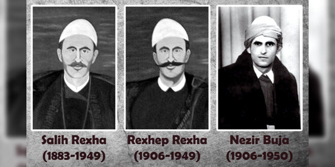 Albanian martyrs Salih Rexhë Ribari, Rexhep Salihu, Nezir Buja, Zekë Luma, Islam Domaneku and Mustafa Dragusha