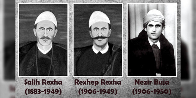 Albanian martyrs Salih Rexhë Rbiari, Rexhep Salihu, Nezir Buja, Zekë Luma, Islam Domaneku and Mustafa Dragusha