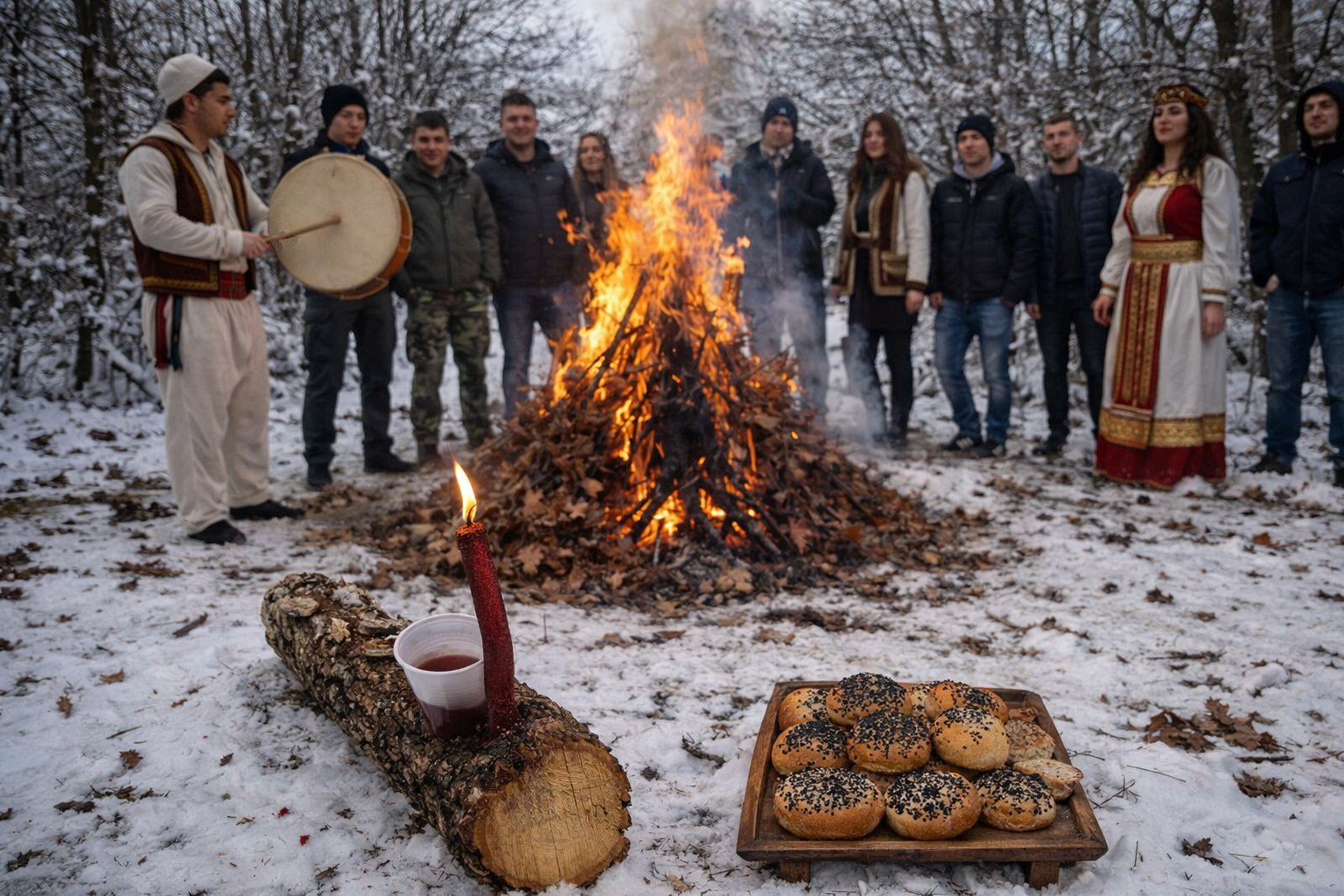 The Albanian pagan festival "Buzmi Bujar" or "Feast of Buzmi"