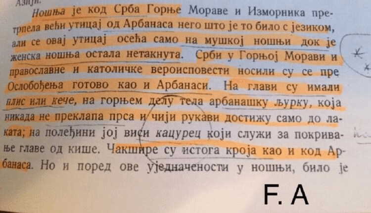 Qazim Namani: Serbian forgeries and lies about folk costumes