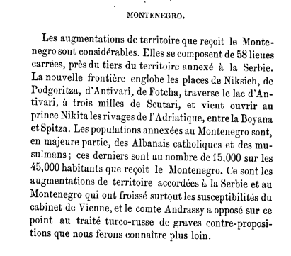 When Nikshiq, Podgorica, Tivari, Foca and Spizza were inhabited by Catholic and Muslim Albanians in 1878