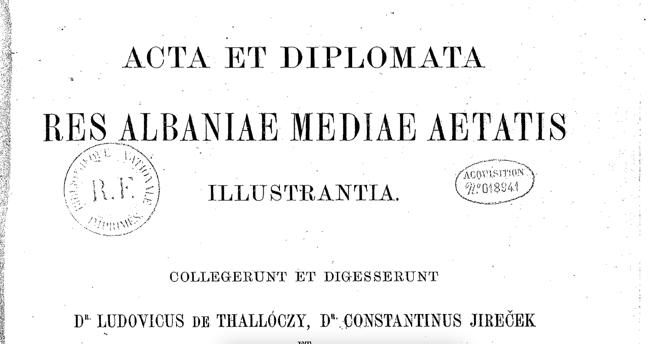 Albanians and Albanian regions mentioned in Latin documents (1166-1335)