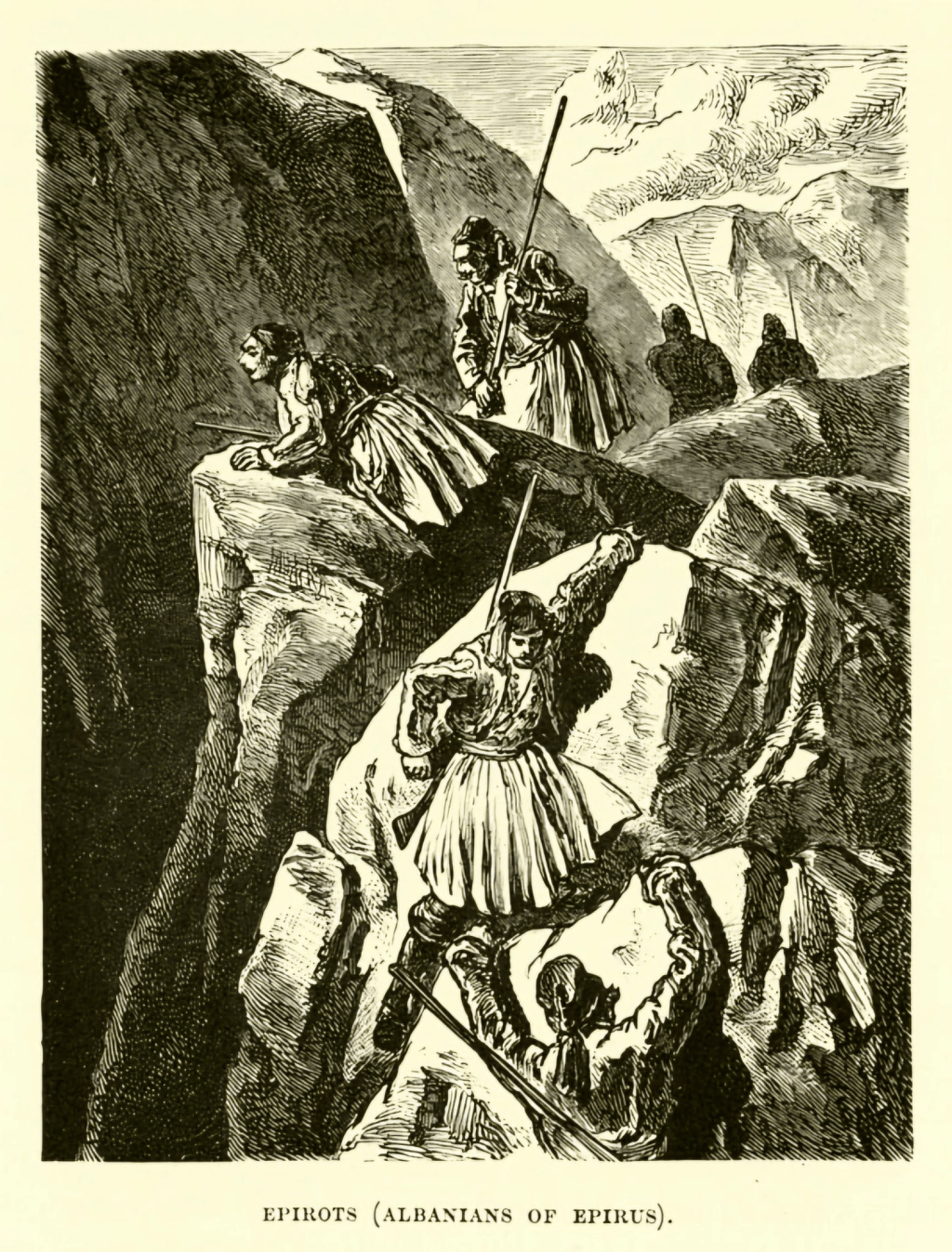 This quote, part of E. A. Washburns book from 1878, says that the Albanians filled the armies of Phyrrus and Alexander the Great, and are the "wildest nation of the white race".