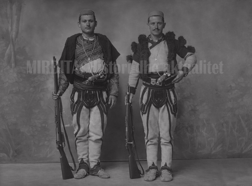 The Albanians Ndrec Preng Marku and Preng Marka Prenga from Mirdita who fought against the Yugoslav invasion of Kopliku in 1920