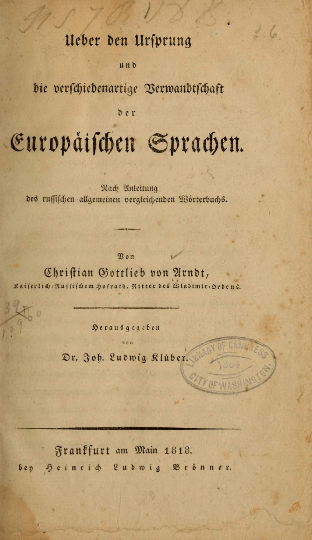 H. V. Arndt and Dr. Ludwig Kluber in 1835: The Albanian language is ancient