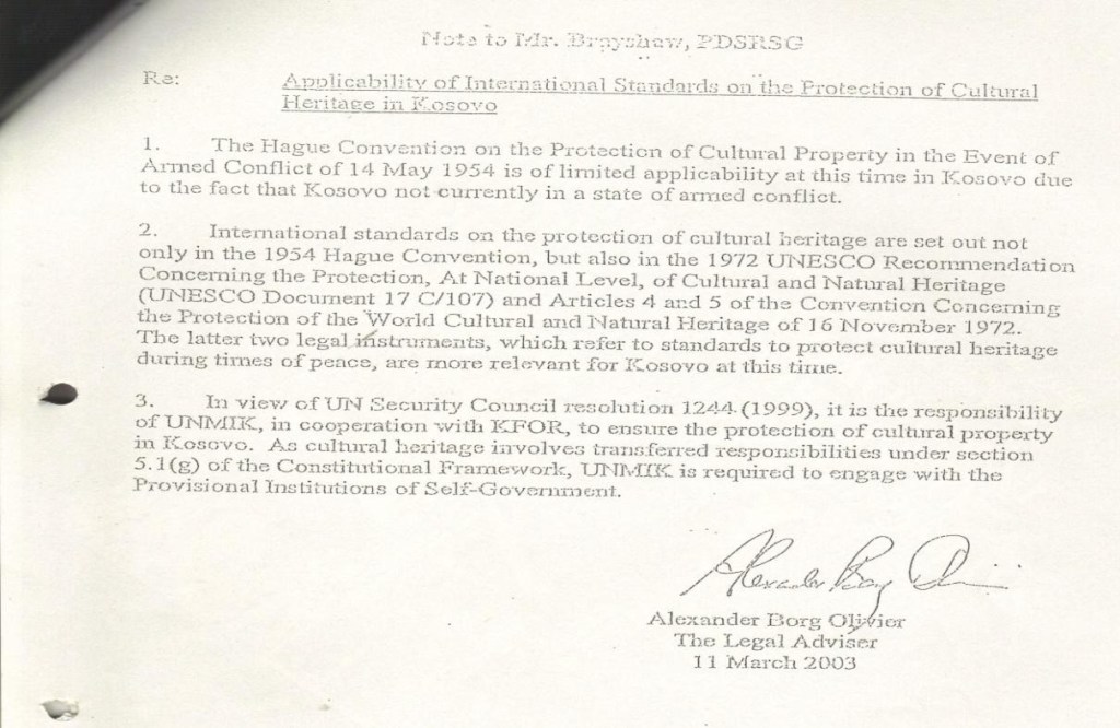 Coordination Center of the Republic of Serbia and Montenegro for Kosovo and "Metohija", in Gracanica 2003