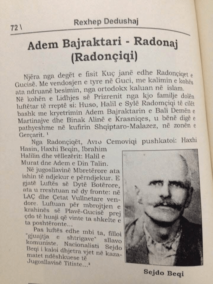 Adem Bajraktari Radonaj